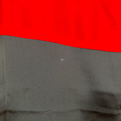 K111576　アンティーク黒留袖　扇　紅絹裏　刺繍