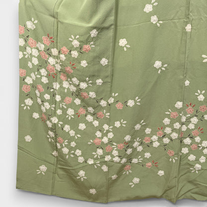 K127337-2　訪問着　桜枝文様　若草色