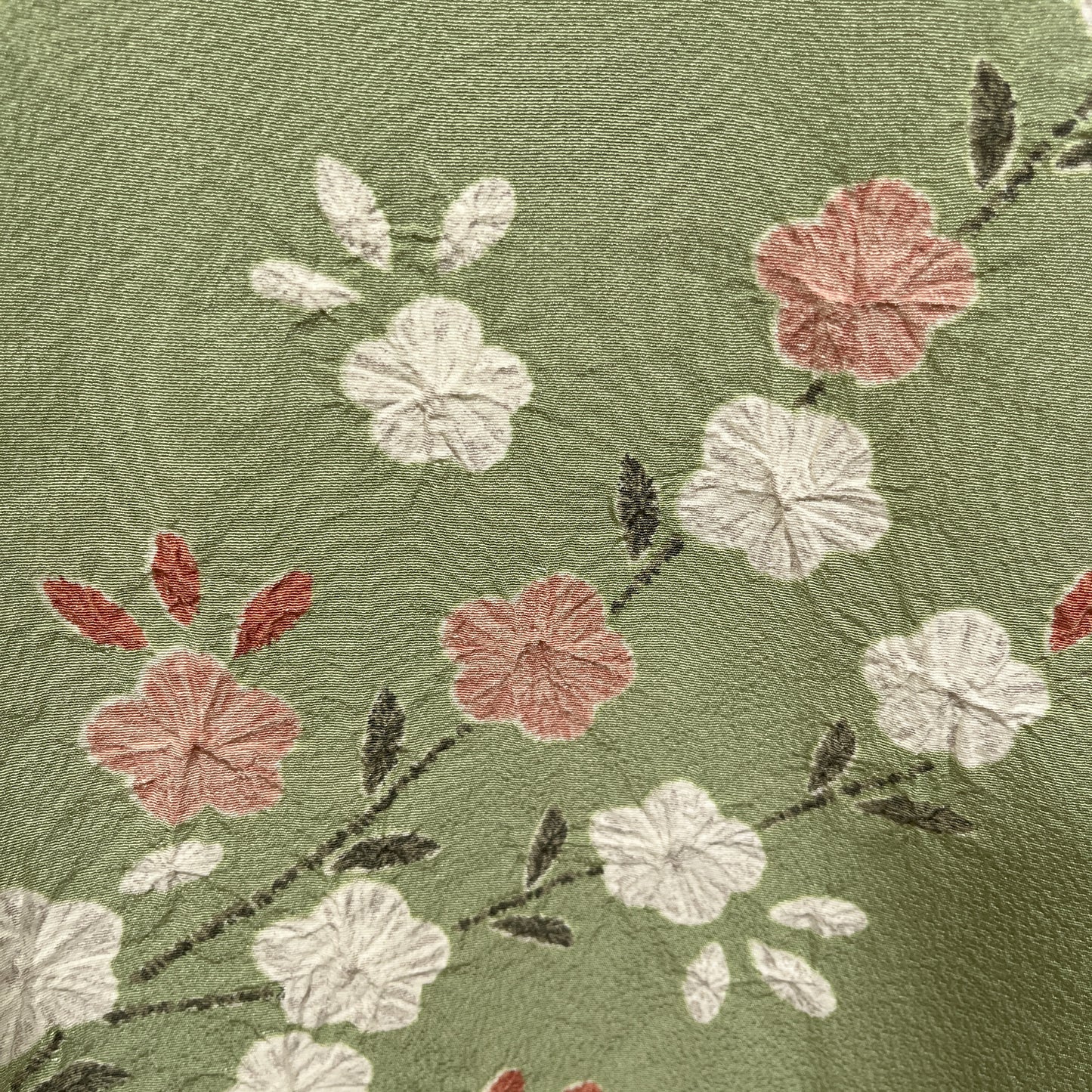 K127337-2　訪問着　桜枝文様　若草色