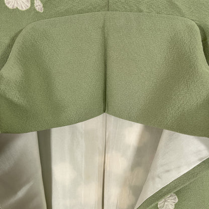 K127337-2　訪問着　桜枝文様　若草色