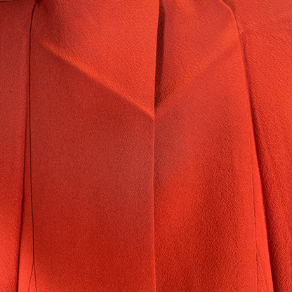 S2K101673-2　付下げ　裂取り文様　朱赤