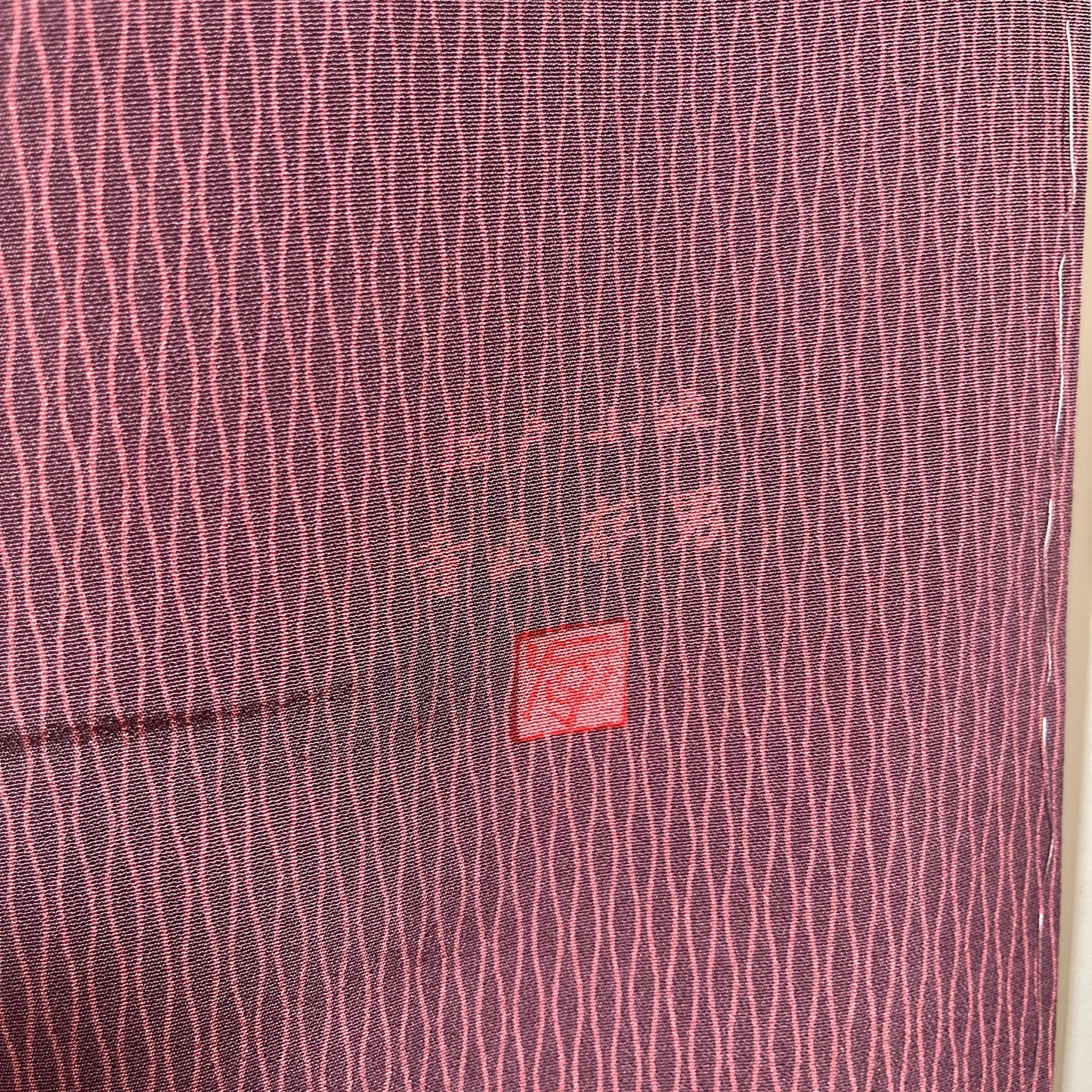 K14047-1　江戸小紋 寺山存男　流線文様　駒　紫梅色