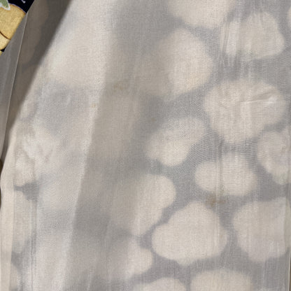 K122012-1　小紋　紺地　黄花文様