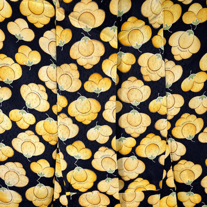 K122012-1　小紋　紺地　黄花文様