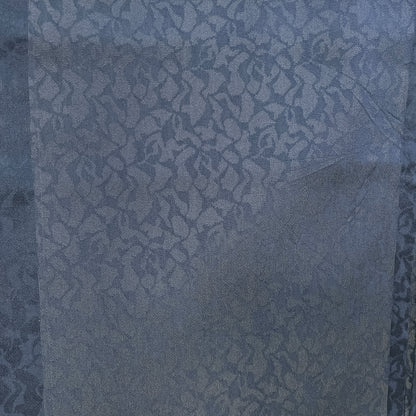 K60853-3　夏着物　濃藍地　花唐草文様